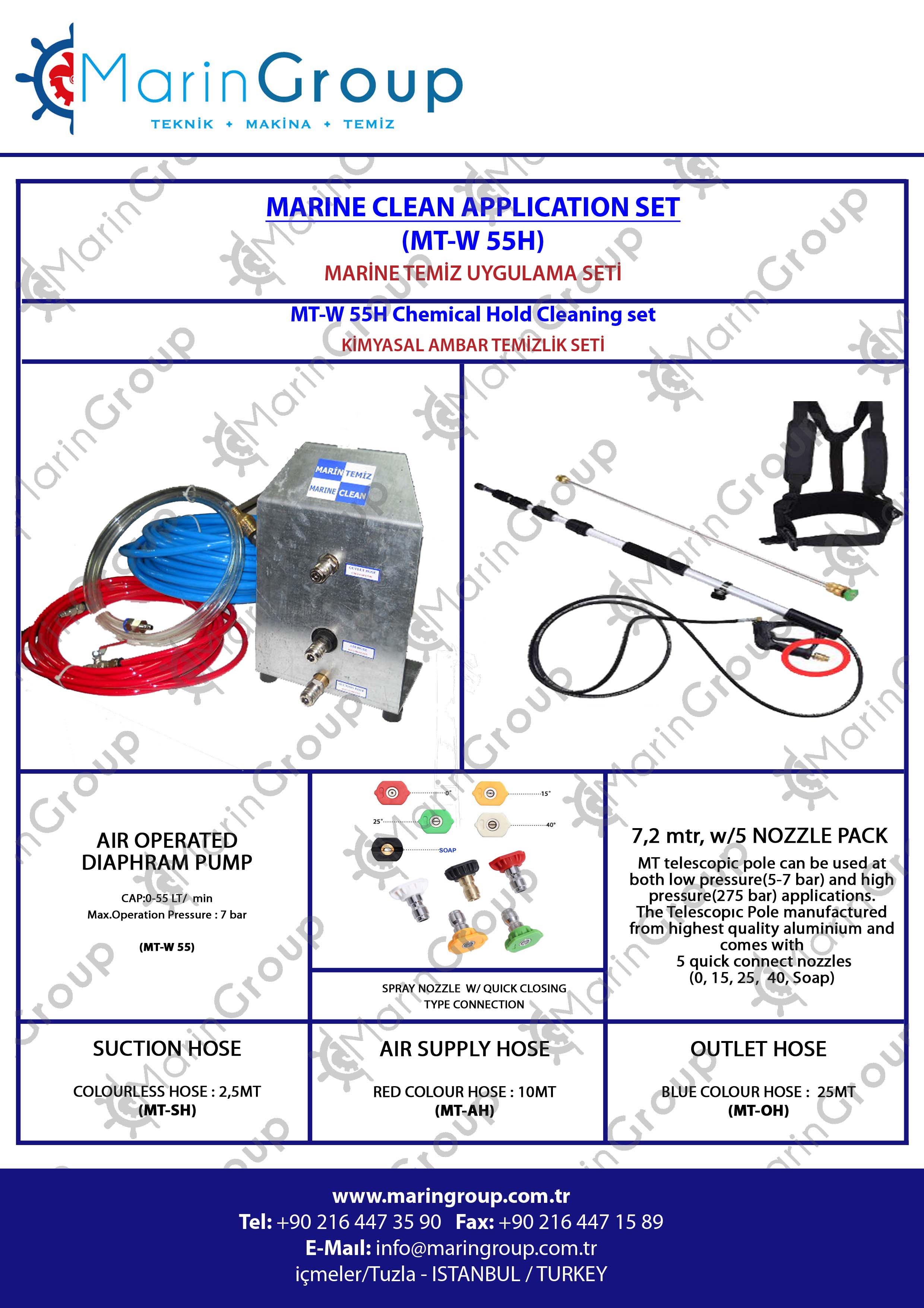 MT-W 55H Chemical Hold Cleaning/Hold Application Set 